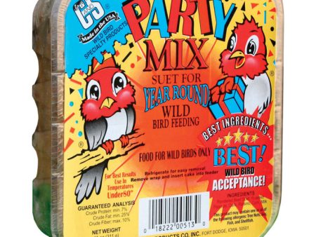 C&S Products Party Mix Assorted Species Beef Suet Wild Bird Food 11 oz Online Hot Sale