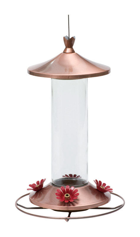 Perky-Pet Hummingbird 12 oz Copper Glass Nectar Feeder 4 ports Online now