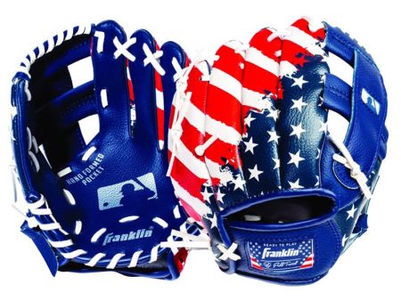 Franklin MLB RTP Multicolored PVC Right-handed T-Ball Fielding Glove 9.5 in. 1 pk For Cheap