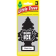 Little Trees Black Ice Scent Car Air Freshener Solid 3 pk Online Hot Sale