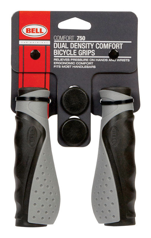 Bell Sports Comfort 750 Rubber Bike Grips Grey Black Fashion