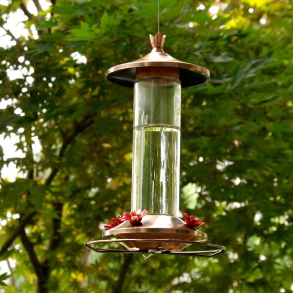 Perky-Pet Hummingbird 12 oz Copper Glass Nectar Feeder 4 ports Online now