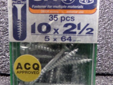 Spax 10 X 2-1 2  [5X64MM] (35) count 712216003774 UNIDRIVE DECK SCREW (183578296529-WTA35) For Sale