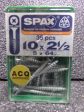 Spax 10 X 2-1 2  [5X64MM] (35) count 712216003774 UNIDRIVE DECK SCREW (183578296529-WTA35) For Sale