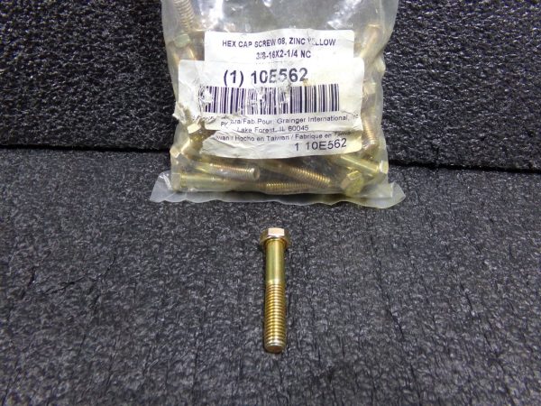 3 8 -16 X  2-1 4  Steel Hex Head Cap Screw, Grade 8, Zinc Yellow Finish, 50 PK (183582562465-WTA35) For Sale