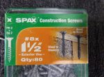 SPAX Deck Screw, #8 X 1-1 2  PK80 (183578946516-WTA35) For Cheap