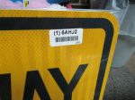 ZING 2392, Traffic Sign, Two Way Traffic ,18 X 24, BK YEL, 6AHJ2, (184180410928-NB10) Supply