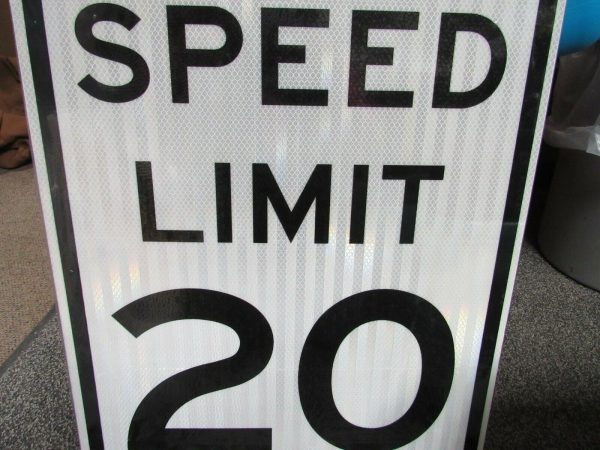 ZING 2307,Traffic Sign, Speed Limit 20, 18 X 24, BK WHT, 6CFR9, (184180419902-NB10) on Sale