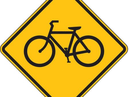 ZING 2394, Traffic Sign, Bike Crossing Pictogram , 24 x 24In, BK YEL, 6AHJ4 (184174965854-NB7) Online Hot Sale