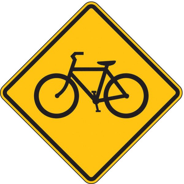 ZING 2394, Traffic Sign, Bike Crossing Pictogram , 24 x 24In, BK YEL, 6AHJ4 (184174965854-NB7) Online Hot Sale