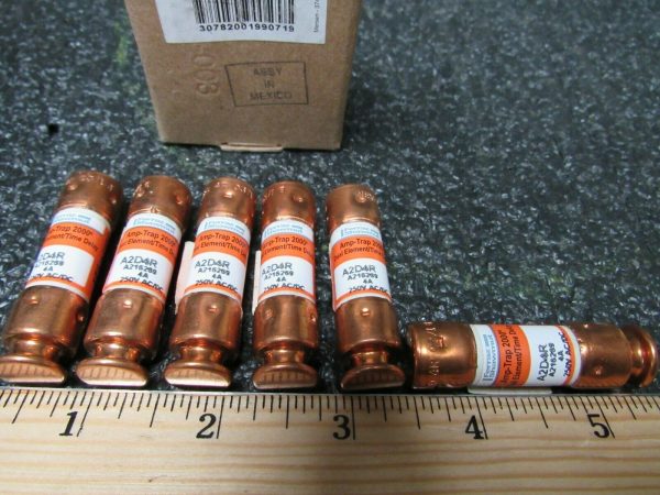 (6) Fuse, 4A, Class RK1, A2D-R Series, Time Delay,  A2D4R (184153523849-WTA06) Discount