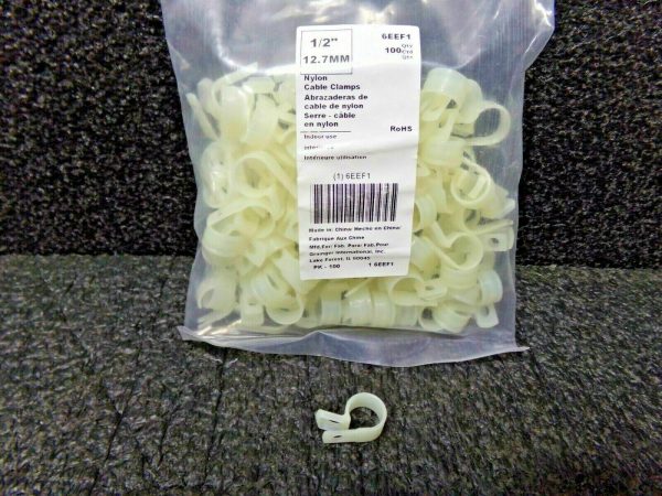 100 1 2  Dia. Cable Clamp, 6 6 Nylon, Natural, 3 8  (183953790952-WTA02) Sale