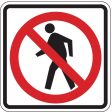 ZING 2415, Traffic Sign, No Pedestrian Crossing Pictogram, 24 X 24, 6AHL5, (184179684127-NB9) Fashion