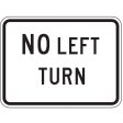 ZING 2413, Traffic Sign, No Left Turn, 18 X 24, BK WHT, 6AHL3, (184180452958-NB11) Hot on Sale