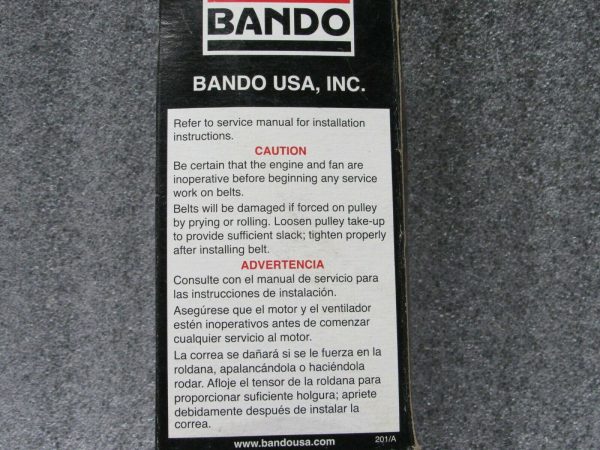 BANDO Auto V-Belt, 65 , Industry Number RPF2650 (184158693677-WTA06) For Sale