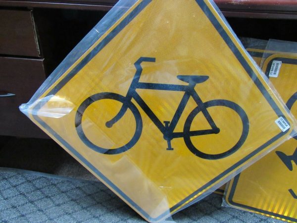 ZING 2394, Traffic Sign, Bike Crossing Pictogram , 24 x 24In, BK YEL, 6AHJ4 (184174965854-NB7) Online Hot Sale