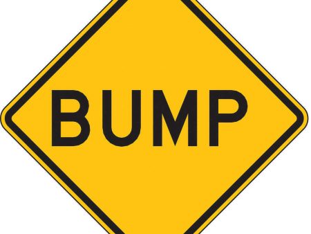 ZING 2326, Traffic Sign, Bump, 24 X 24, BK YEL, 6CFW8, (184179666136-NB9) on Sale